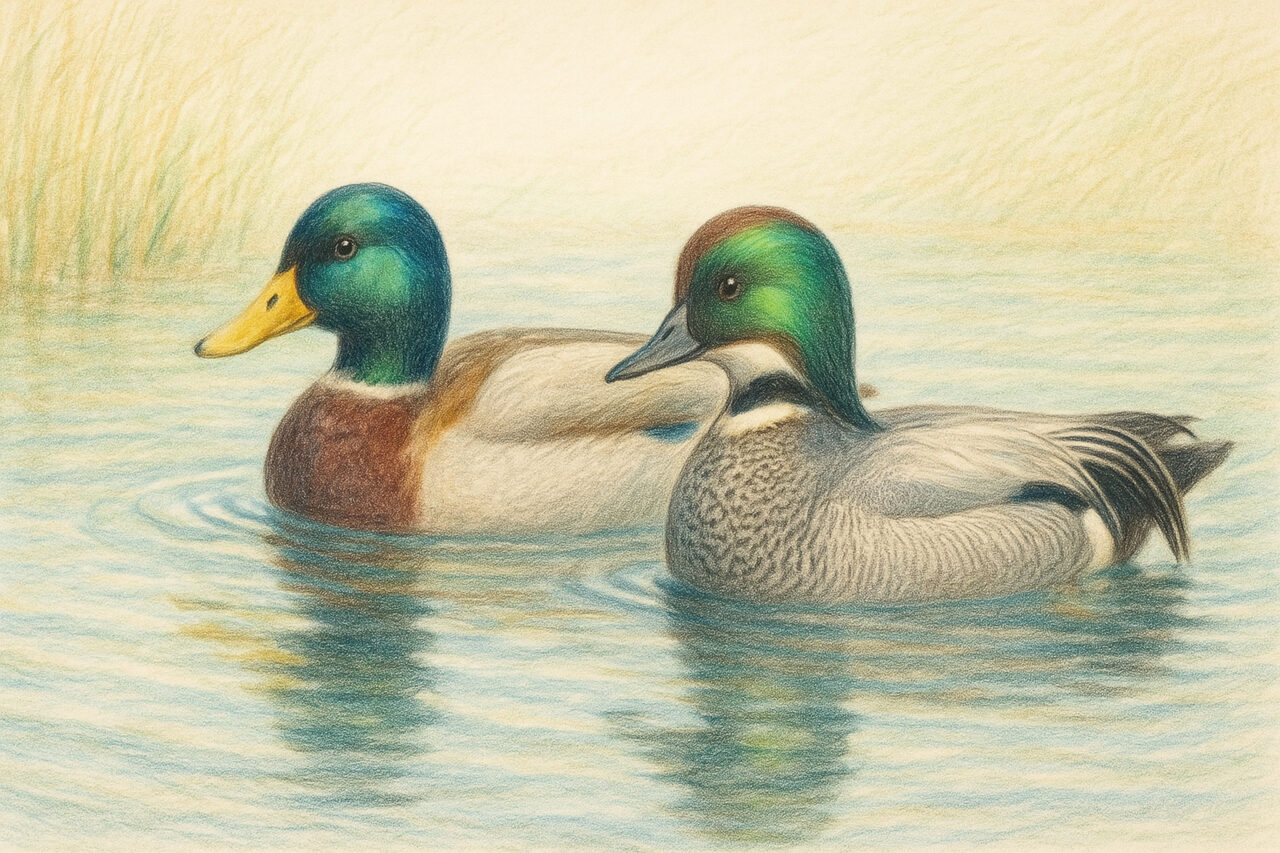 マガモとヨシガモの違いと識別ポイント【初心者向け】