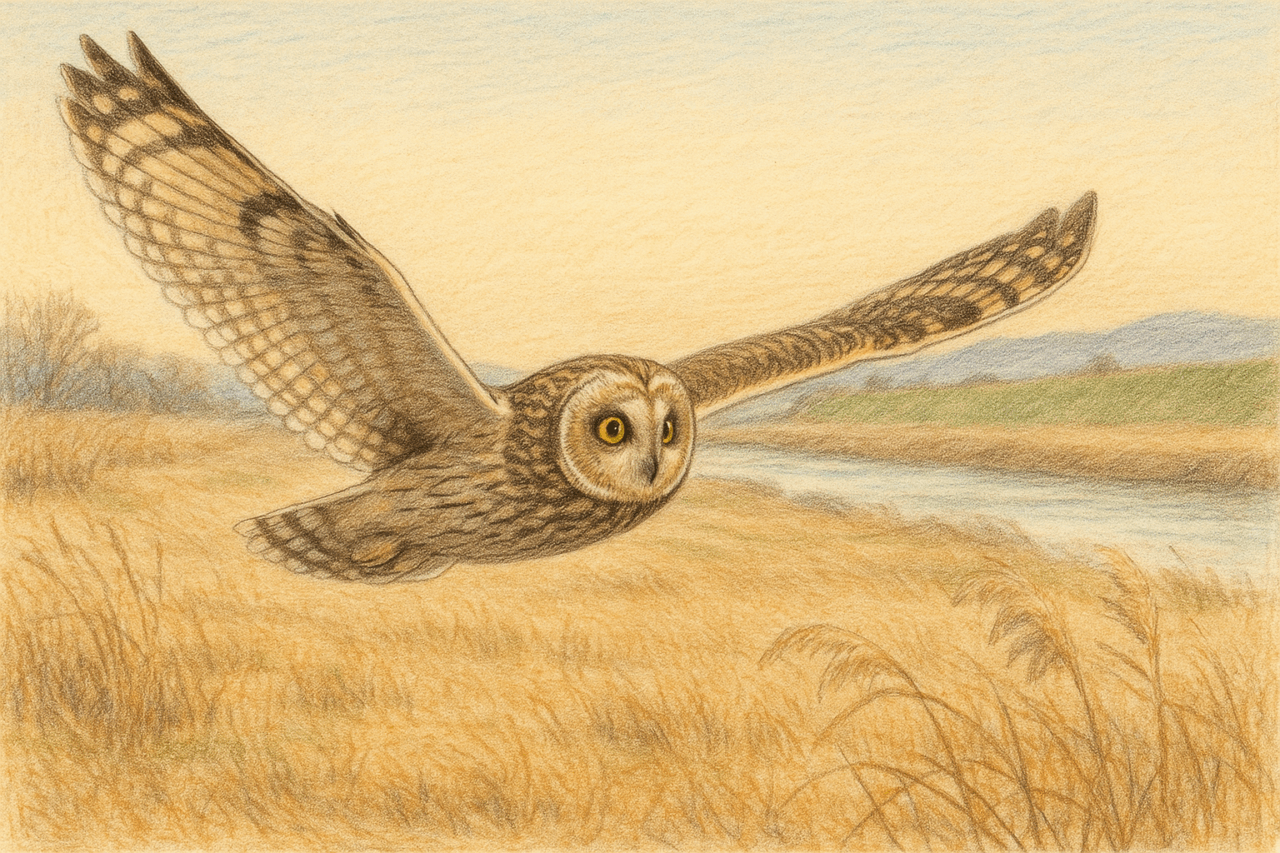 日本で見られるフクロウ コミミズク