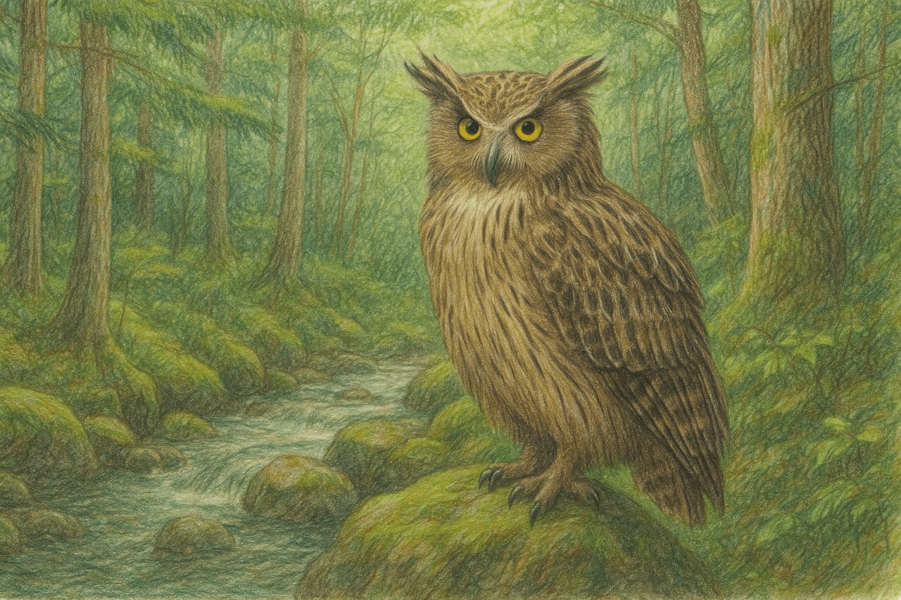 日本で見られるフクロウ シマフクロウ