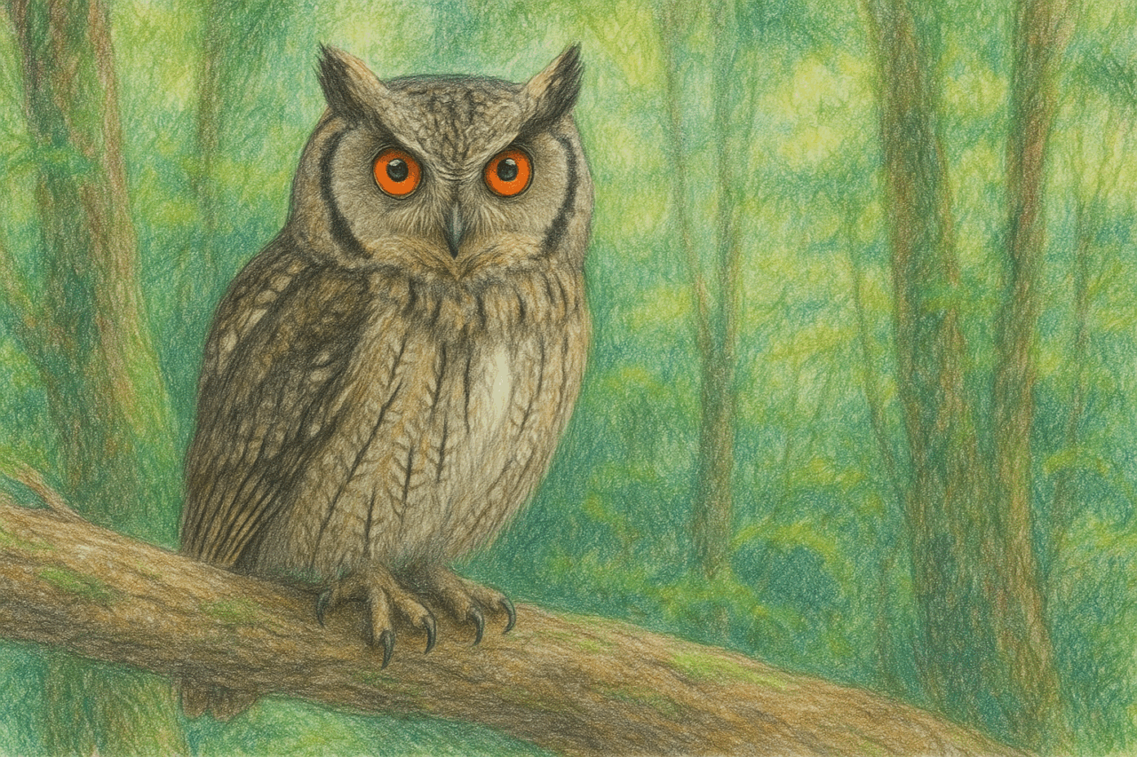 日本のフクロウ オオコノハズク