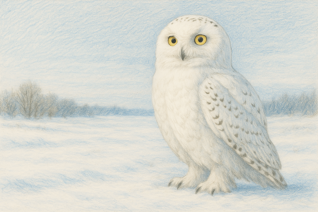 日本で見られるフクロウ シロフクロウ