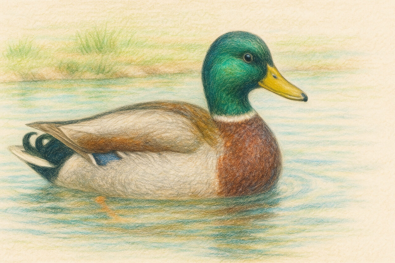 マガモとヨシガモの違いと識別ポイント マガモ