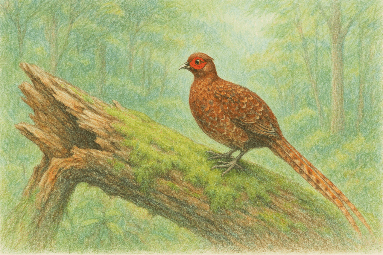 キジとヤマドリの違い　ヤマドリ