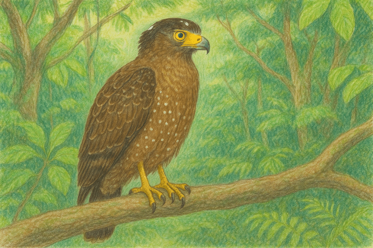 日本で見られるワシ カンムリワシ