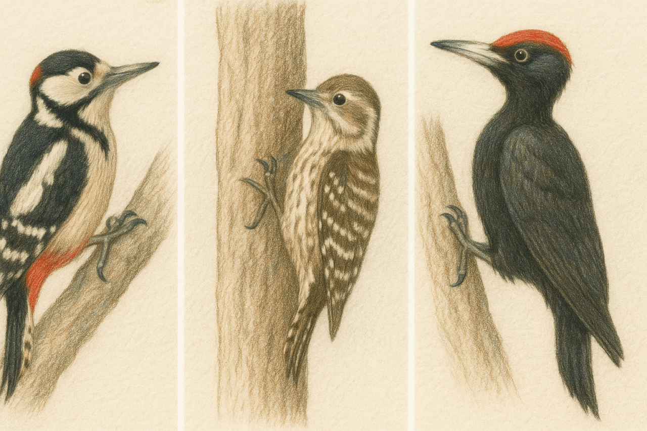 日本で見られるキツツキ科の野鳥