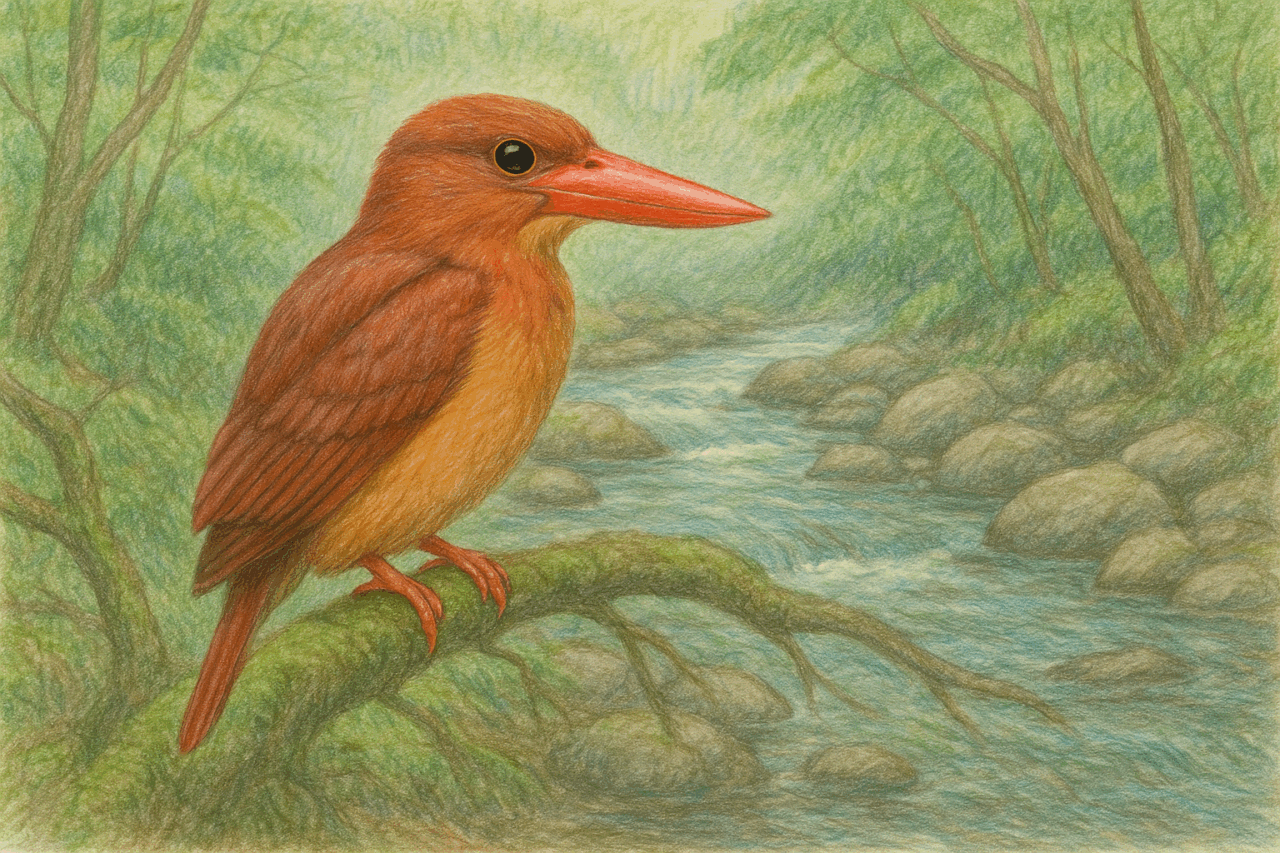 アカショウビン 日本で見られるカワセミ科の野鳥