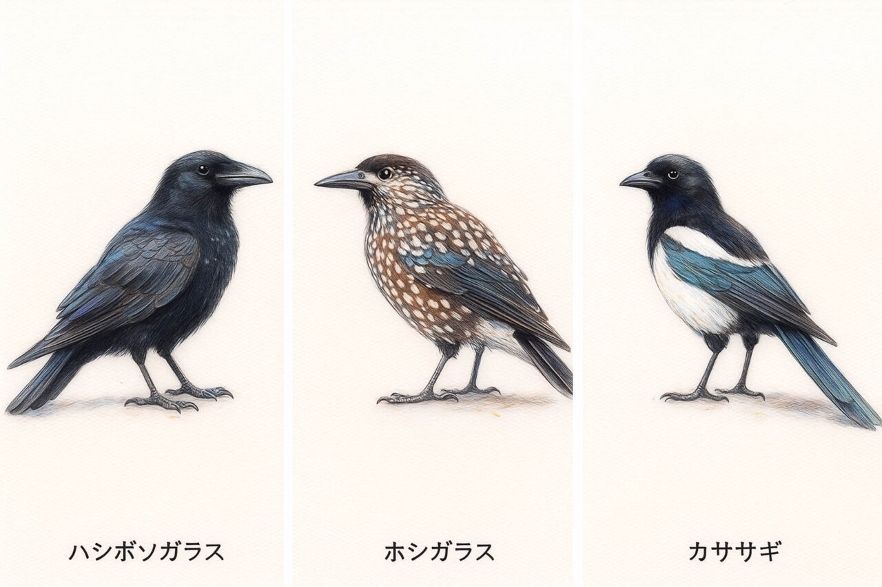 日本で見られるカラス科の野鳥