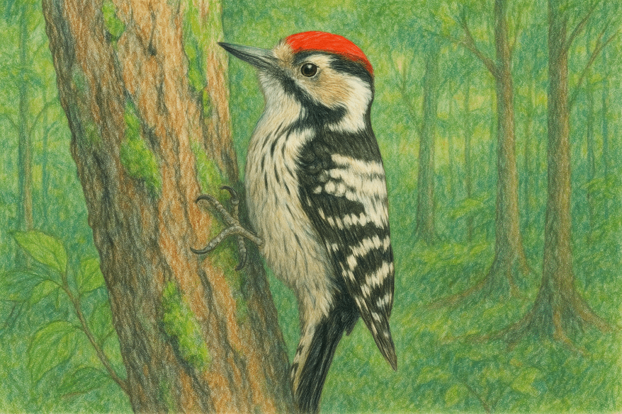 コアカゲラ 日本で見られるキツツキ科の野鳥