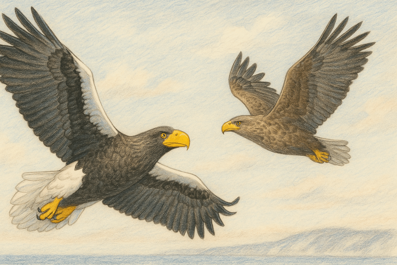 オオワシとオジロワシの違い