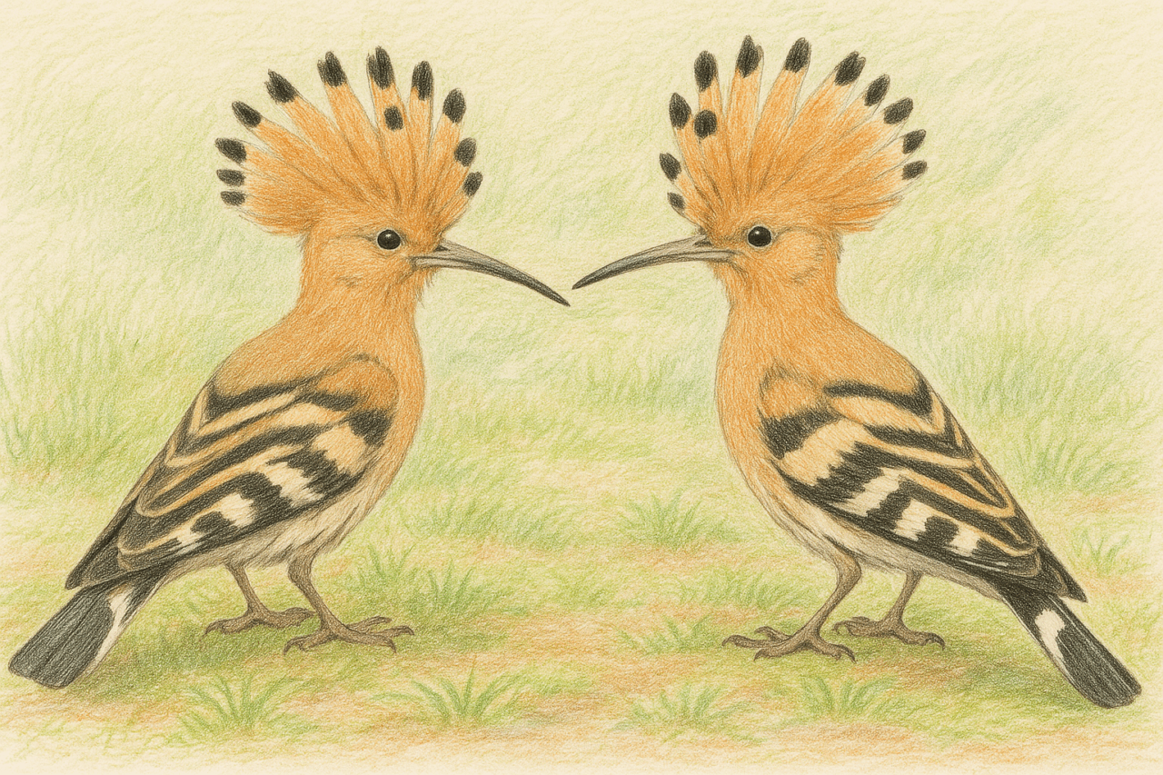 ヤツガシラ 日本の野鳥