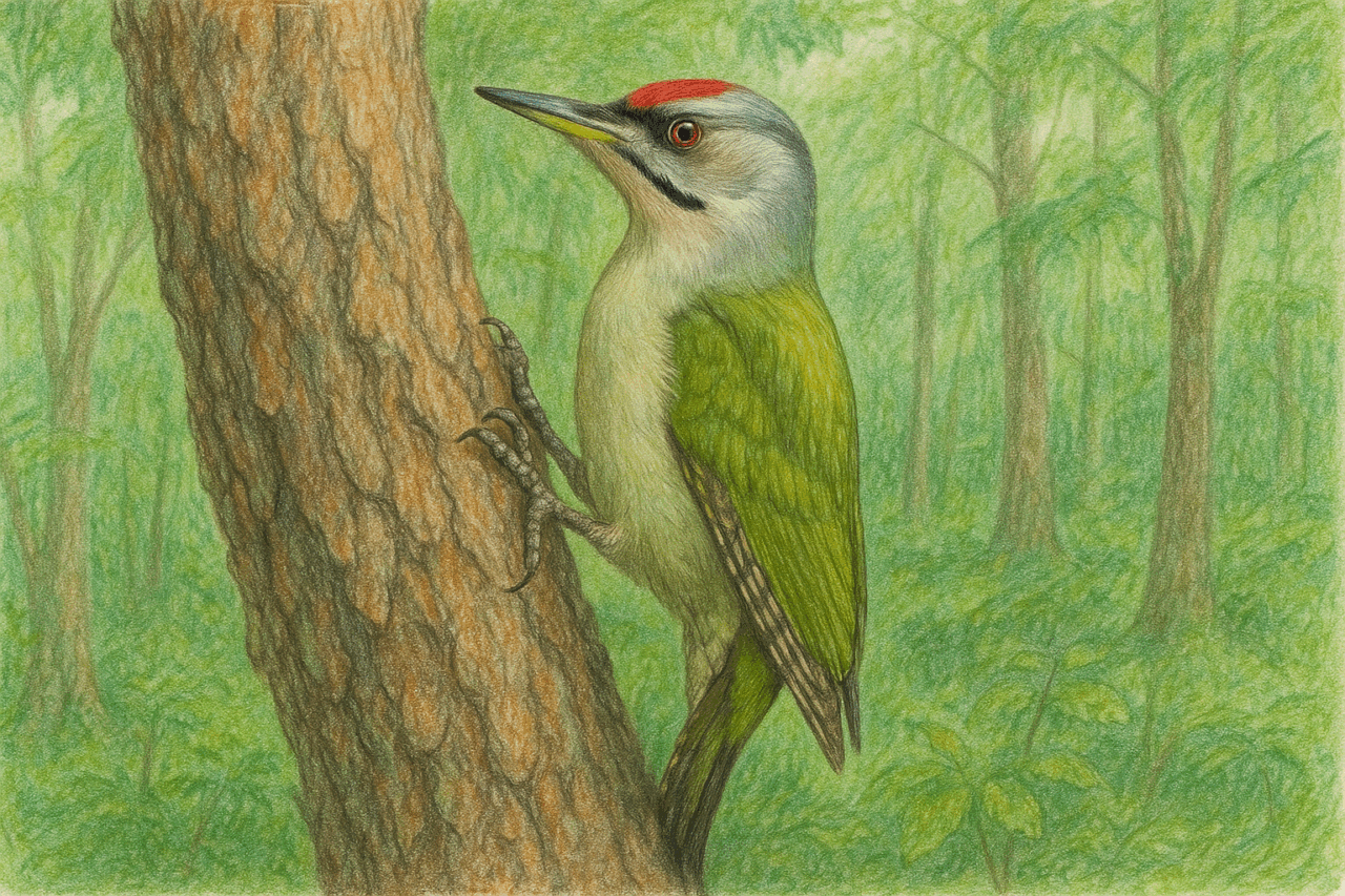 ヤマゲラ 日本で見られるキツツキ科の野鳥