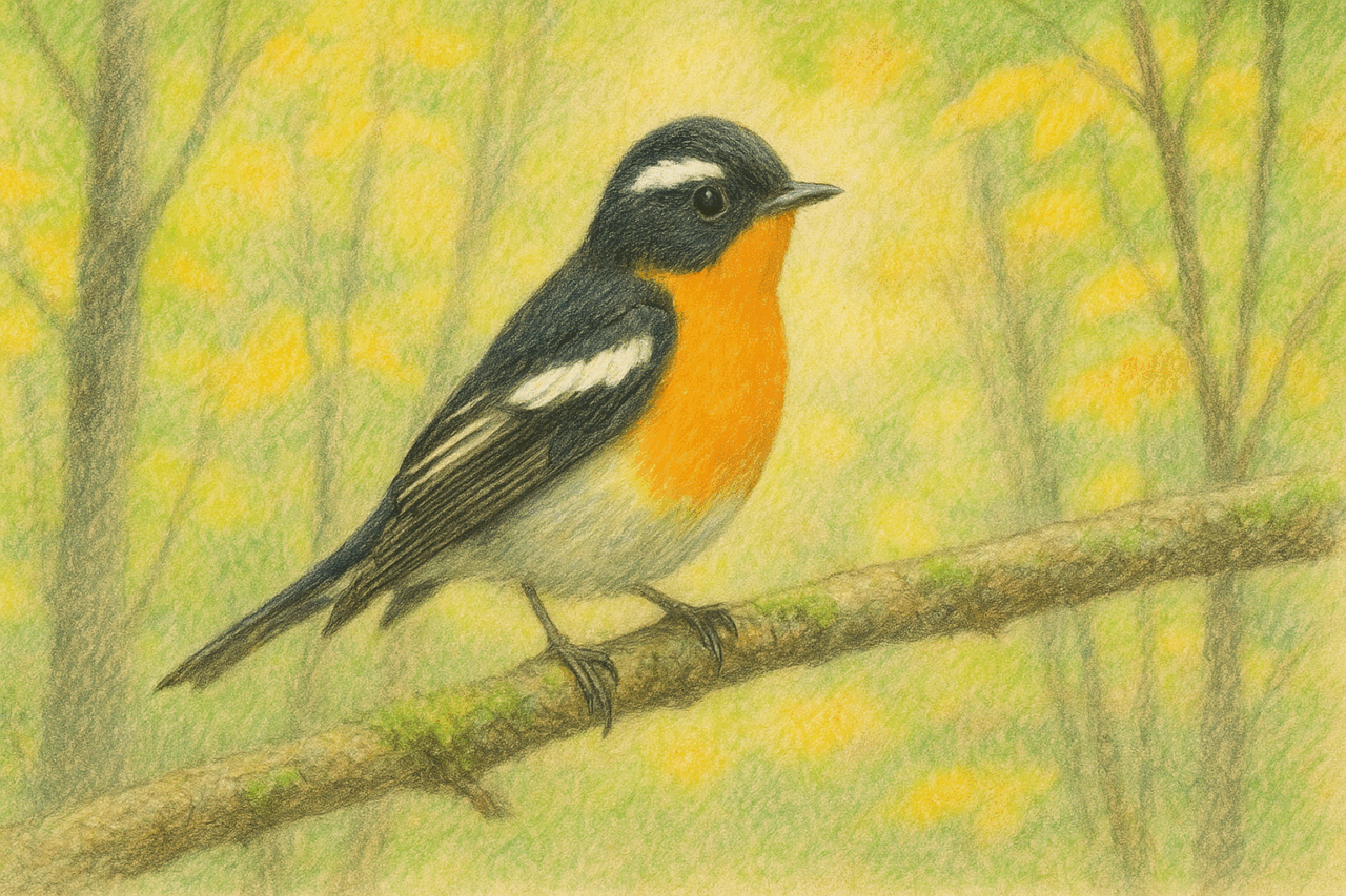 ムギマキとキビタキの違いと見分け方　ムギマキの特徴