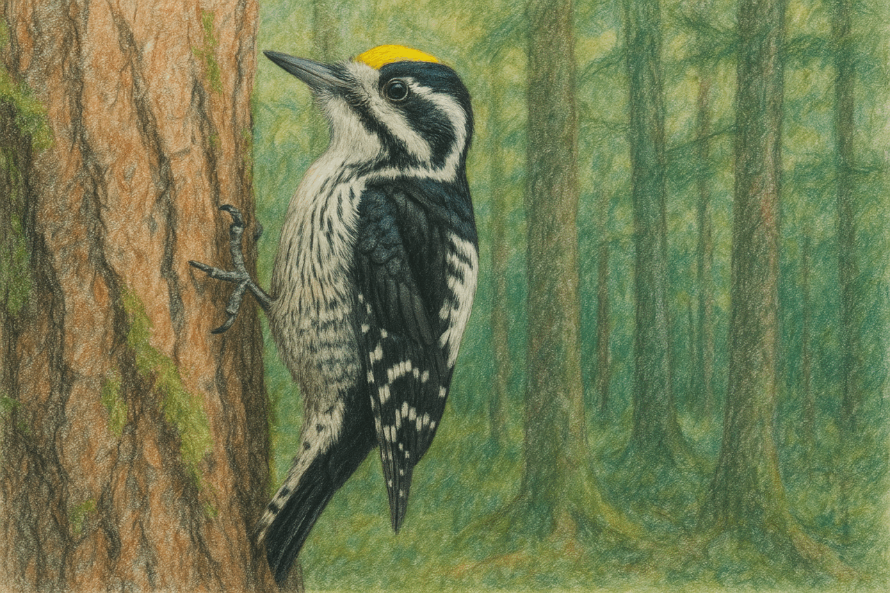 ミユビゲラ 日本で見られるキツツキ科の野鳥