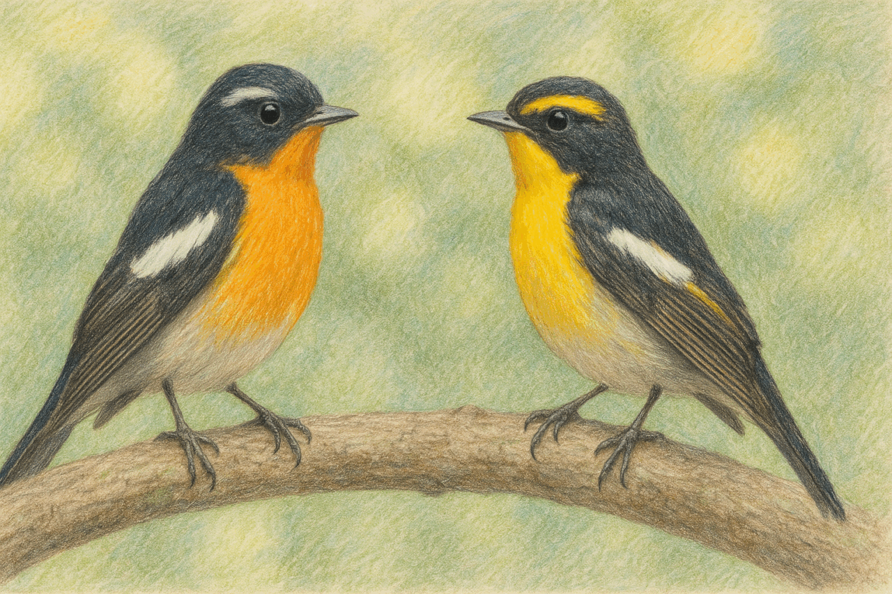 ムギマキとキビタキの違いと見分け方