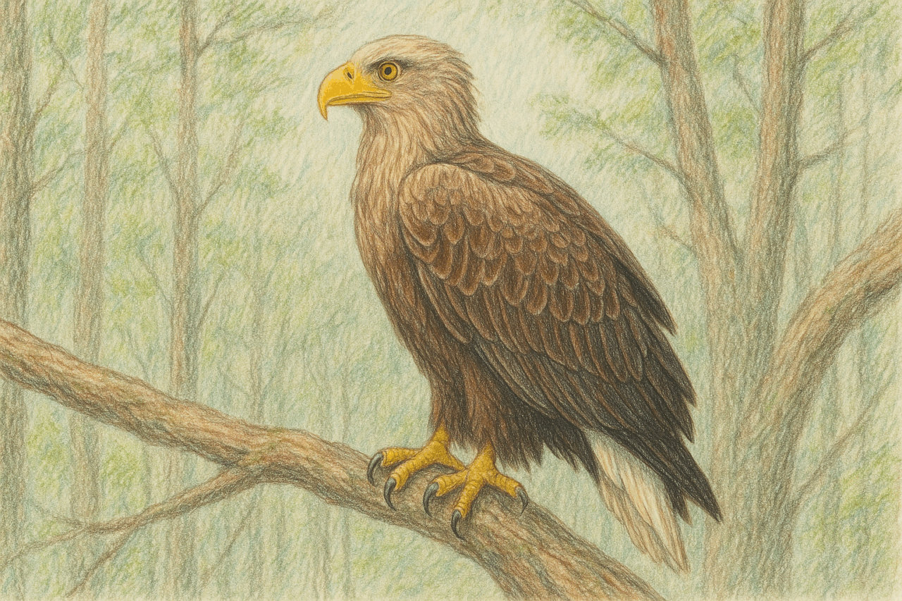 オオワシとオジロワシの違いと見分け方 (6)　オジロワシ