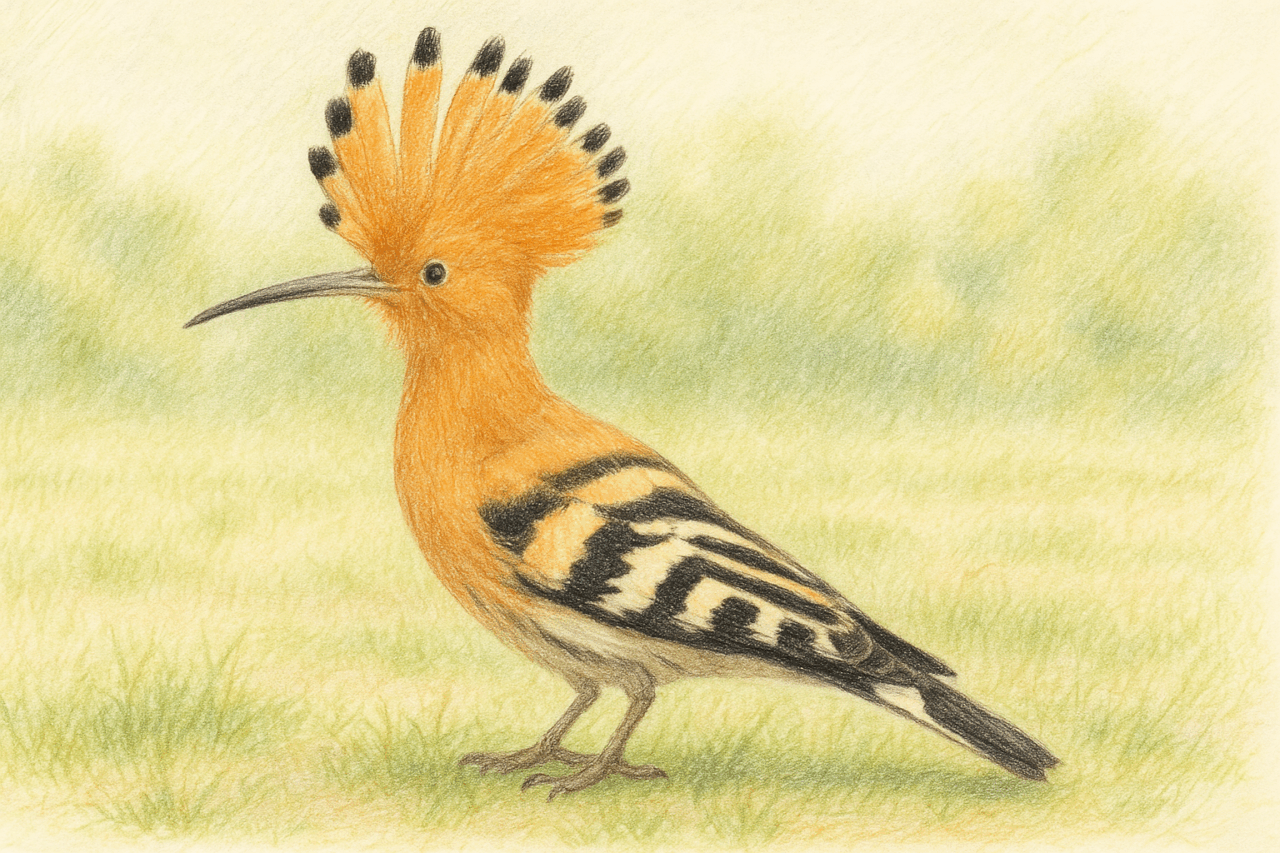 ヤツガシラ 日本の野鳥