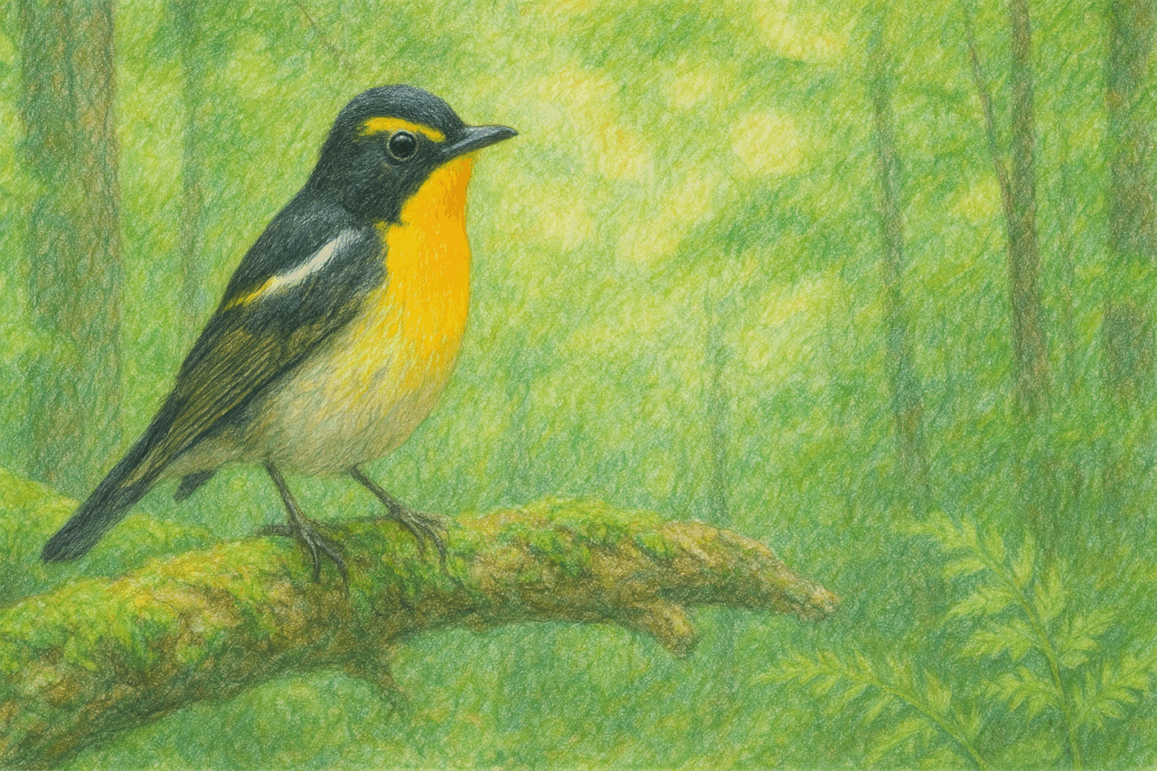 キビタキの特徴　ムギマキとキビタキの違いと見分け方