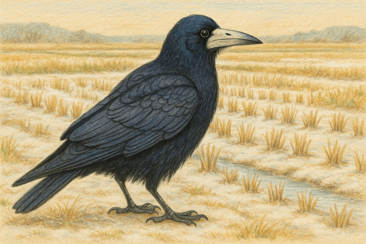 ミヤマガラス　日本で見られるカラス科の野鳥