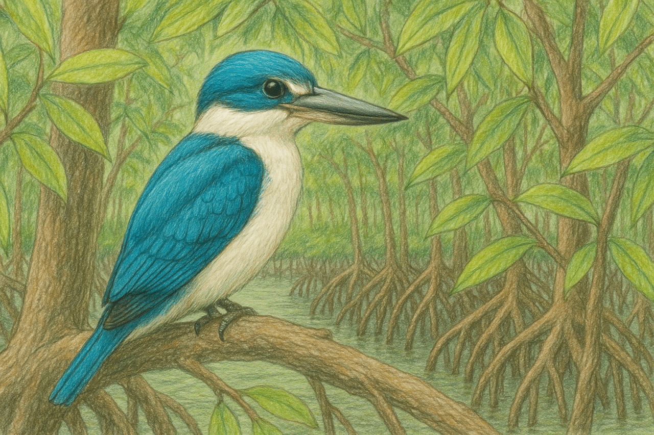 ナンヨウショウビン　マングローブ林