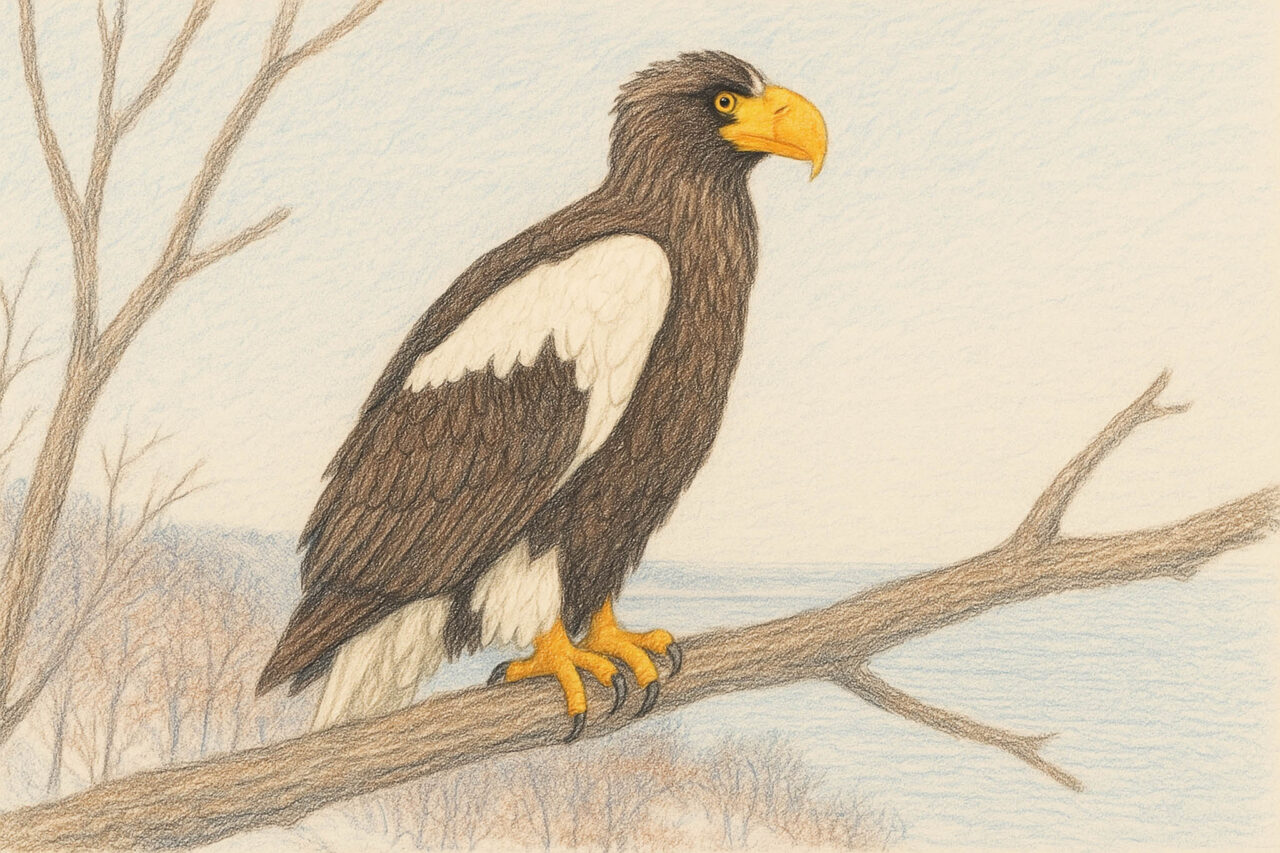 オオワシとオジロワシの違いと見分け方 オオワシ