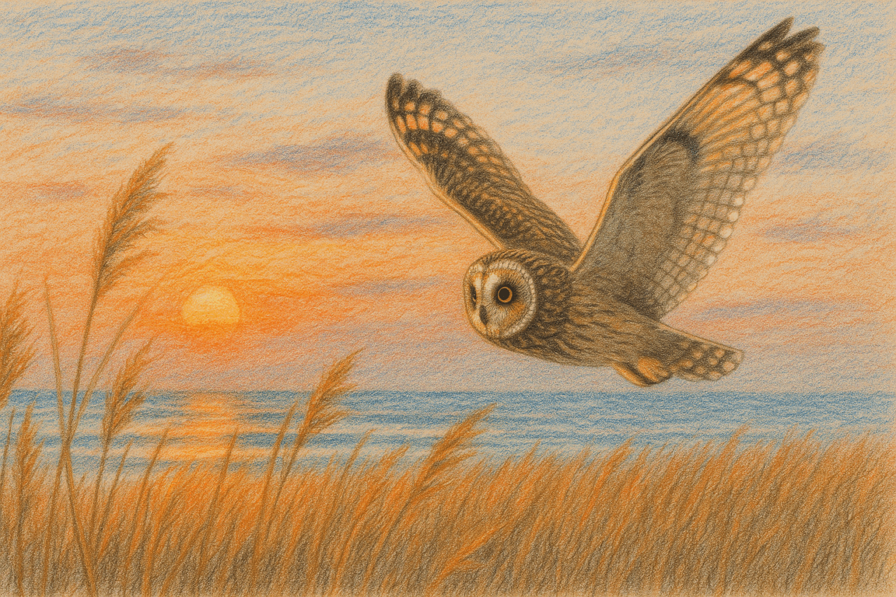 コミミズク　東京都内で見られる野生のフクロウ