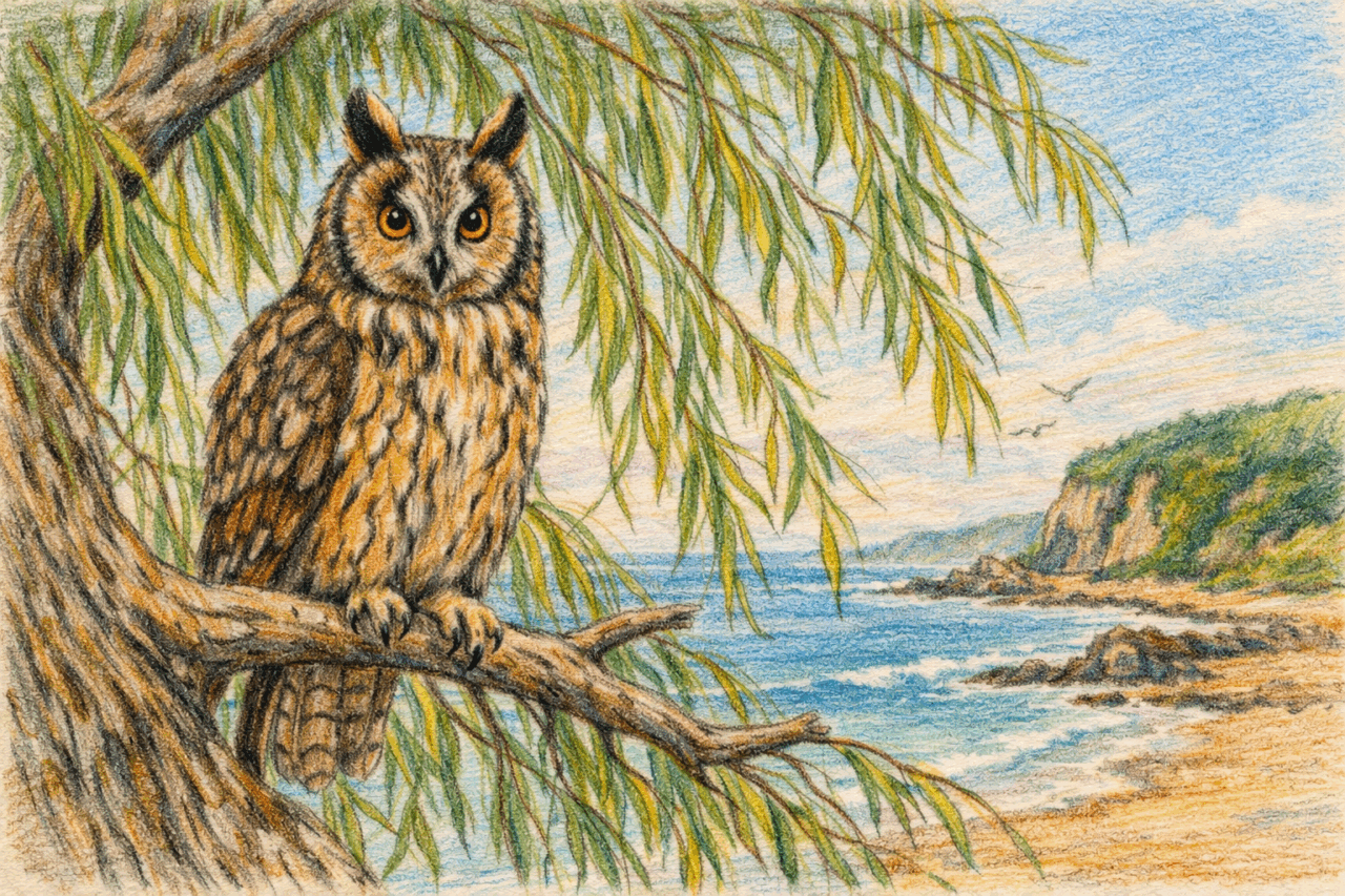 トラフズク　東京都内で見られる野生のフクロウ