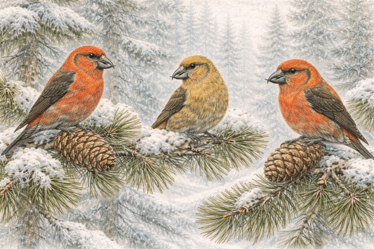 イスカが見られるのは冬