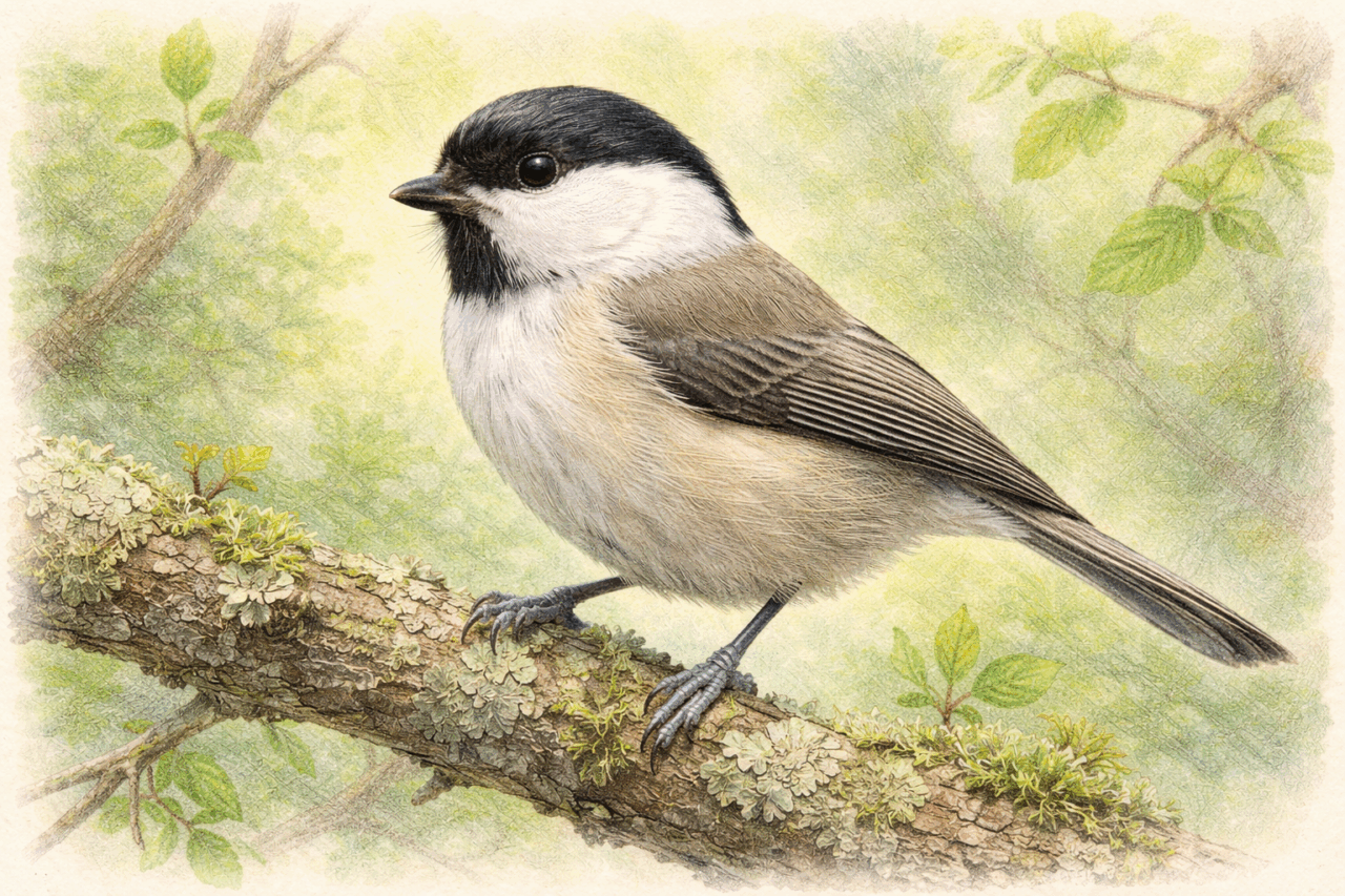 スズメよりも小さい野鳥　コガラ