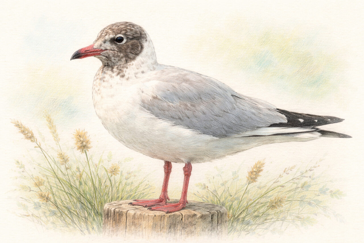 ユリカモメの夏羽と冬羽の違いと見分け方 換羽中