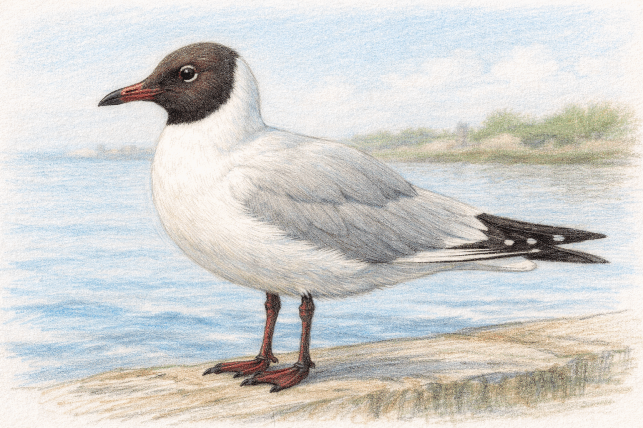 ユリカモメの夏羽と冬羽の違いと見分け方 夏羽の特徴