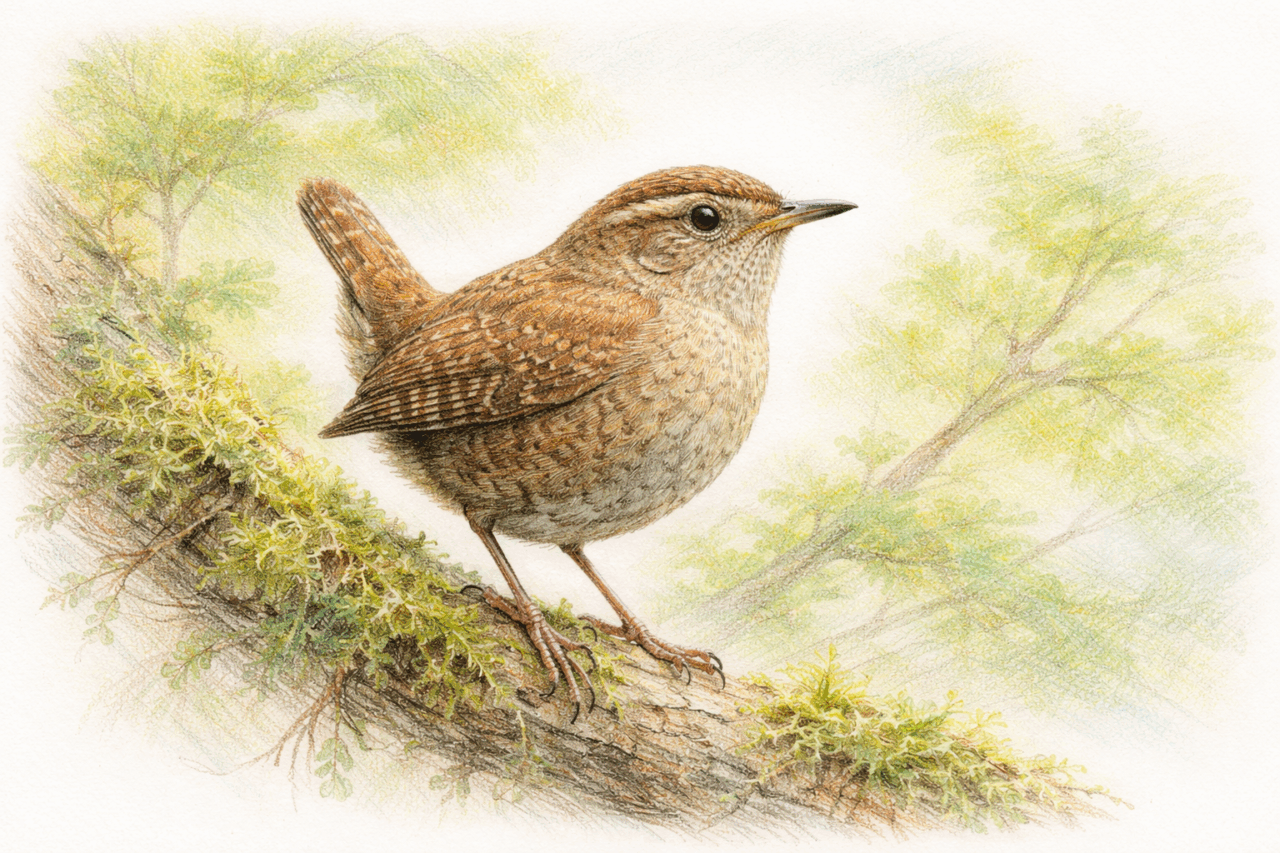 スズメよりも小さい野鳥　ミソサザイ