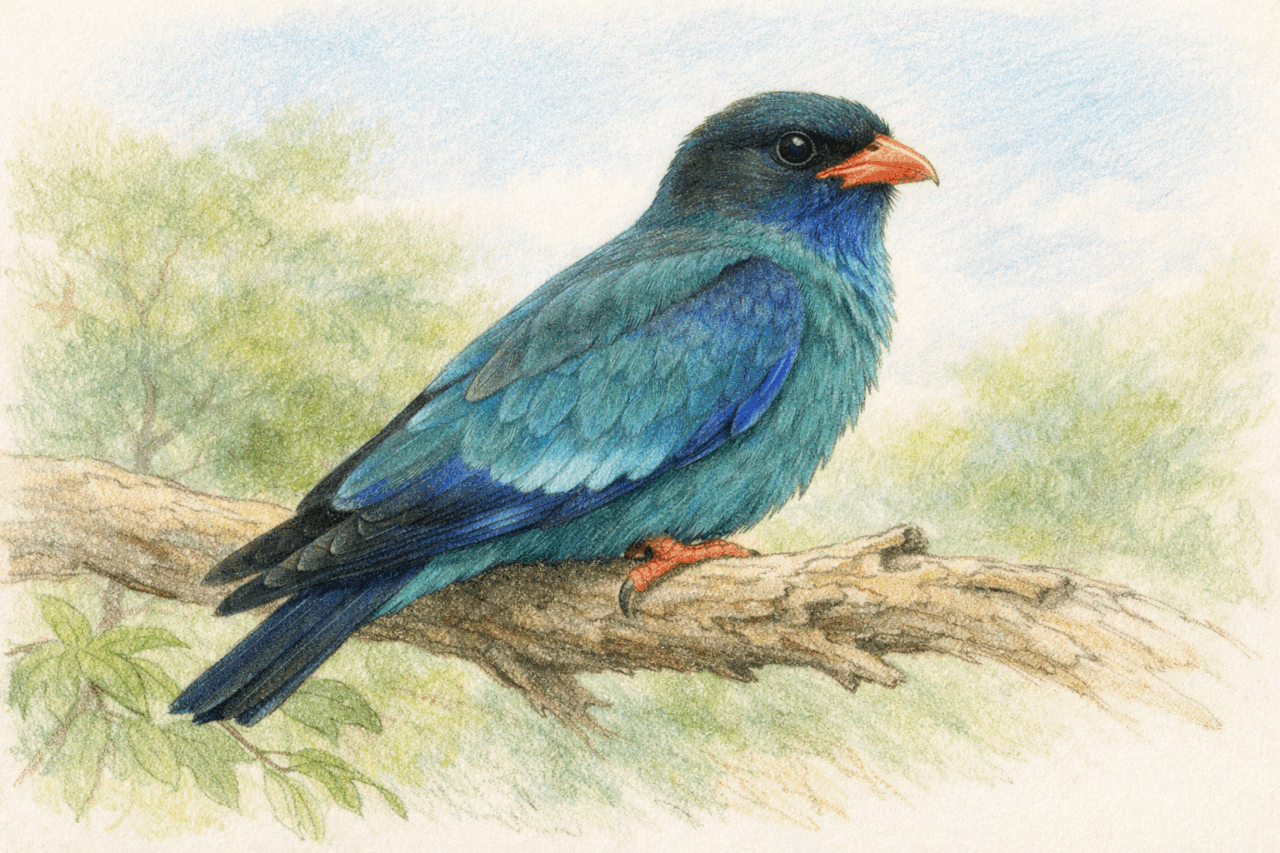 カワセミに似ている野鳥 ブッポウソウ