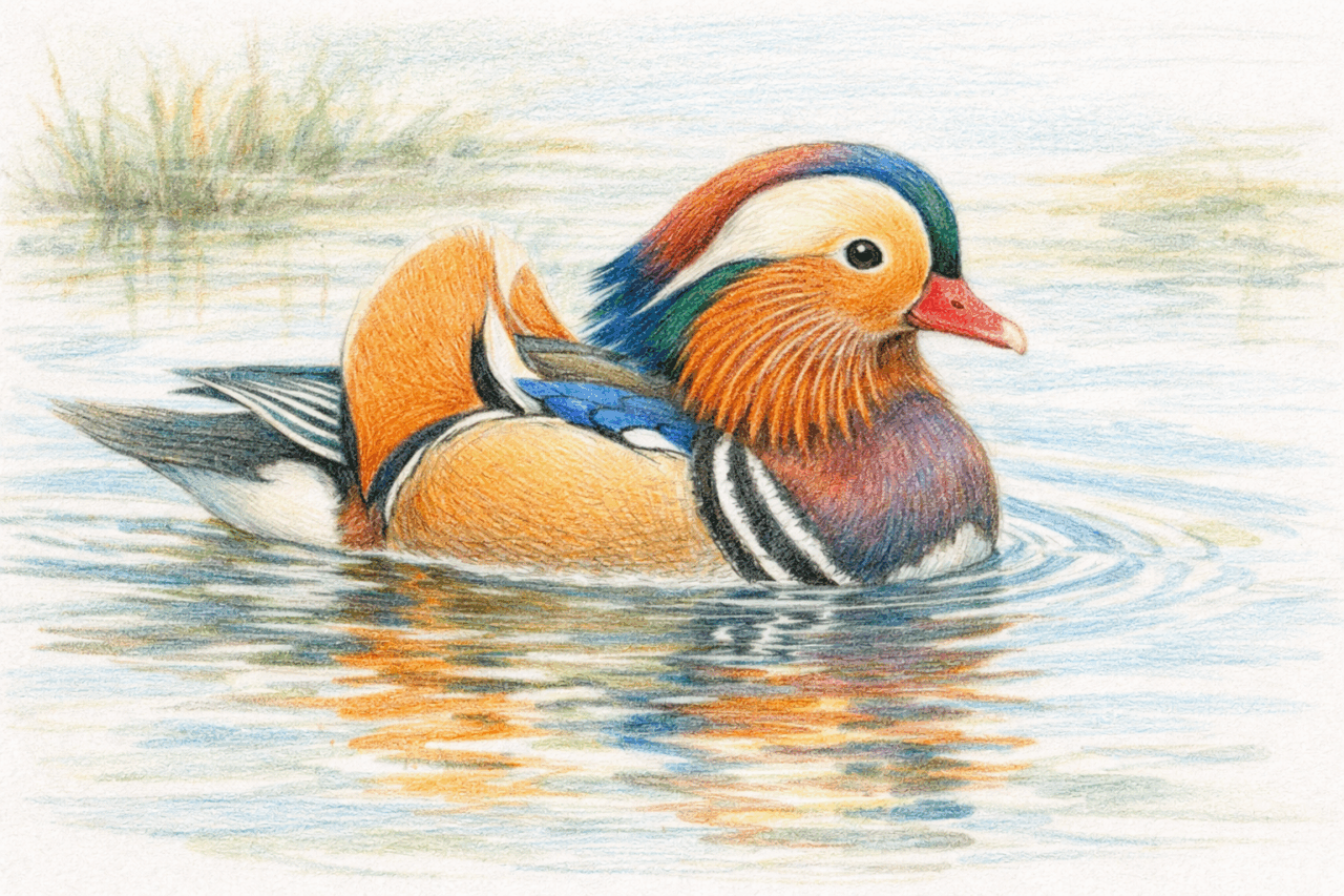 オシドリのオスとメスの違いと見分け方 オス