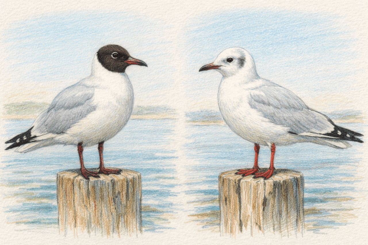 ユリカモメの夏羽と冬羽の違いと見分け方