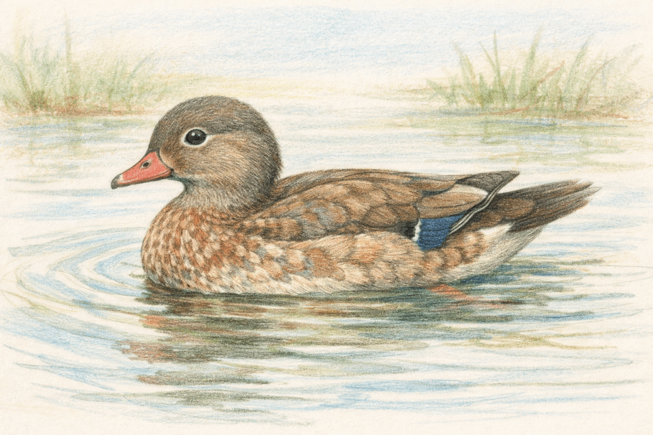 オシドリのオスとメスの違いと見分け方 エクリプス