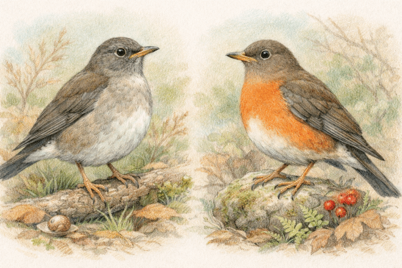 シロハラとアカハラの違いと見分け方