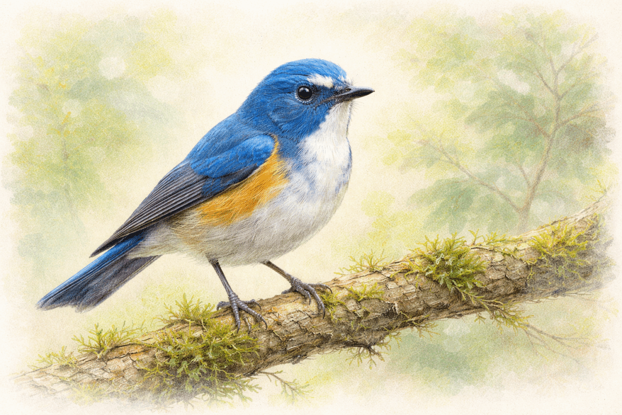 カワセミに似ている野鳥 ルリビタキ