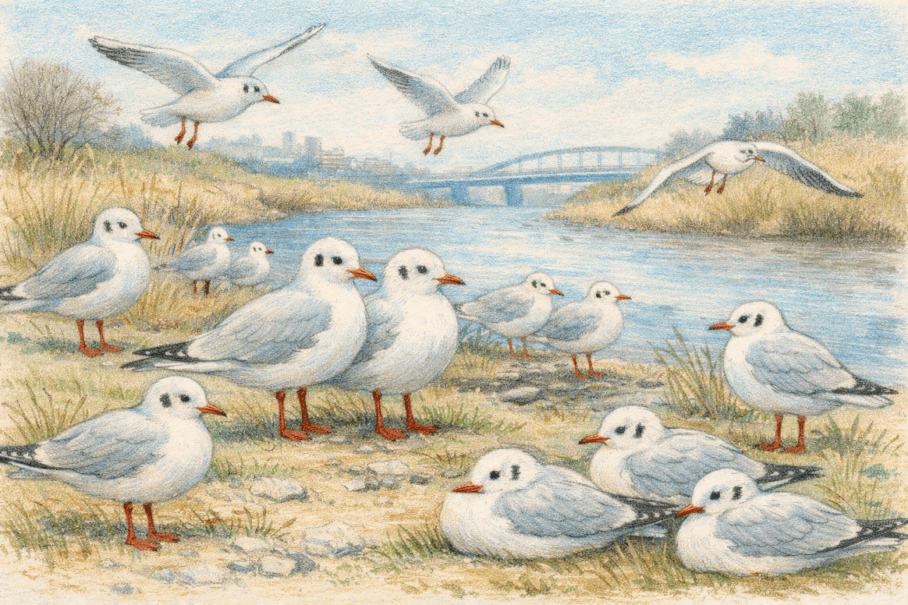 ユリカモメの夏羽と冬羽の違いと見分け方 ユリカモメの特徴