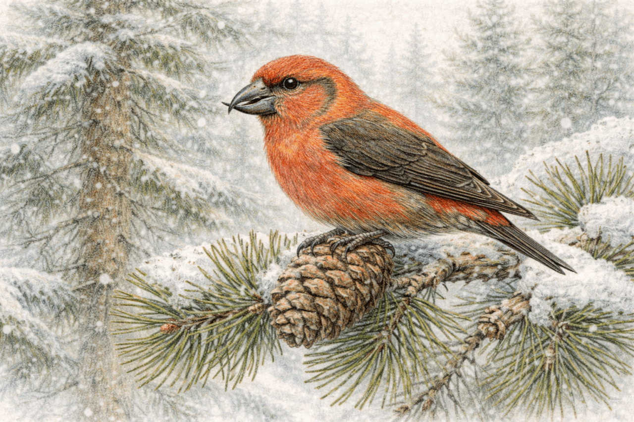 イスカ 松ぼっくり