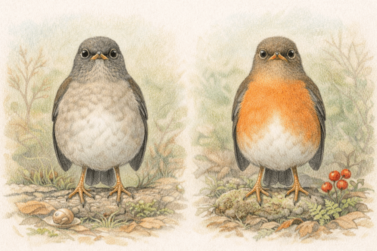 シロハラとアカハラの違いと見分け方 お腹の違い