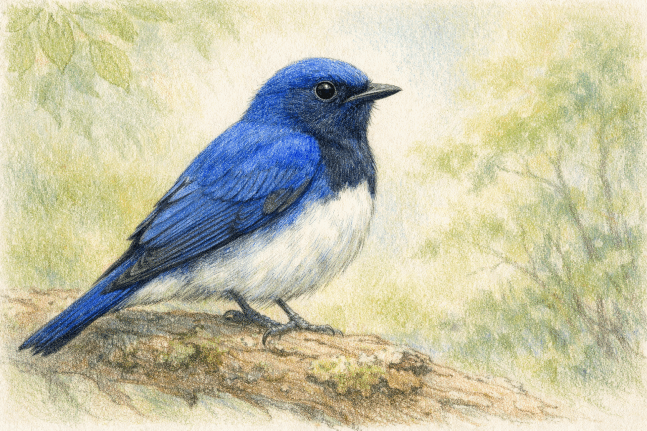 カワセミに似ている野鳥 オオルリ