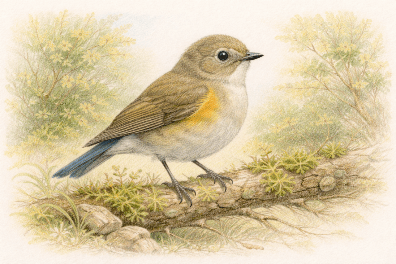 ルリビタキとカワセミの違いと見分け方 ルリビタキのメスの特徴