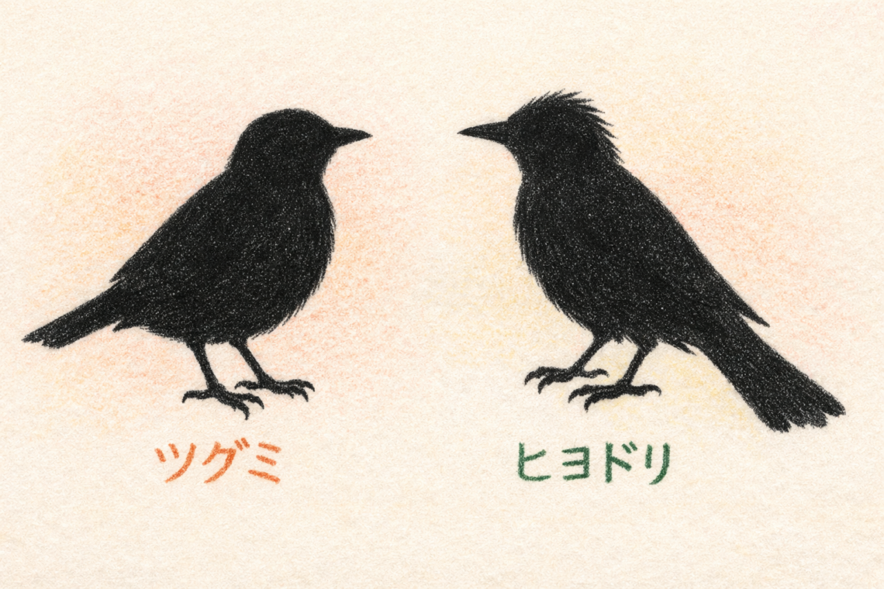 ツグミとヒヨドリの違いと見分け方 大きさ・体型の違い