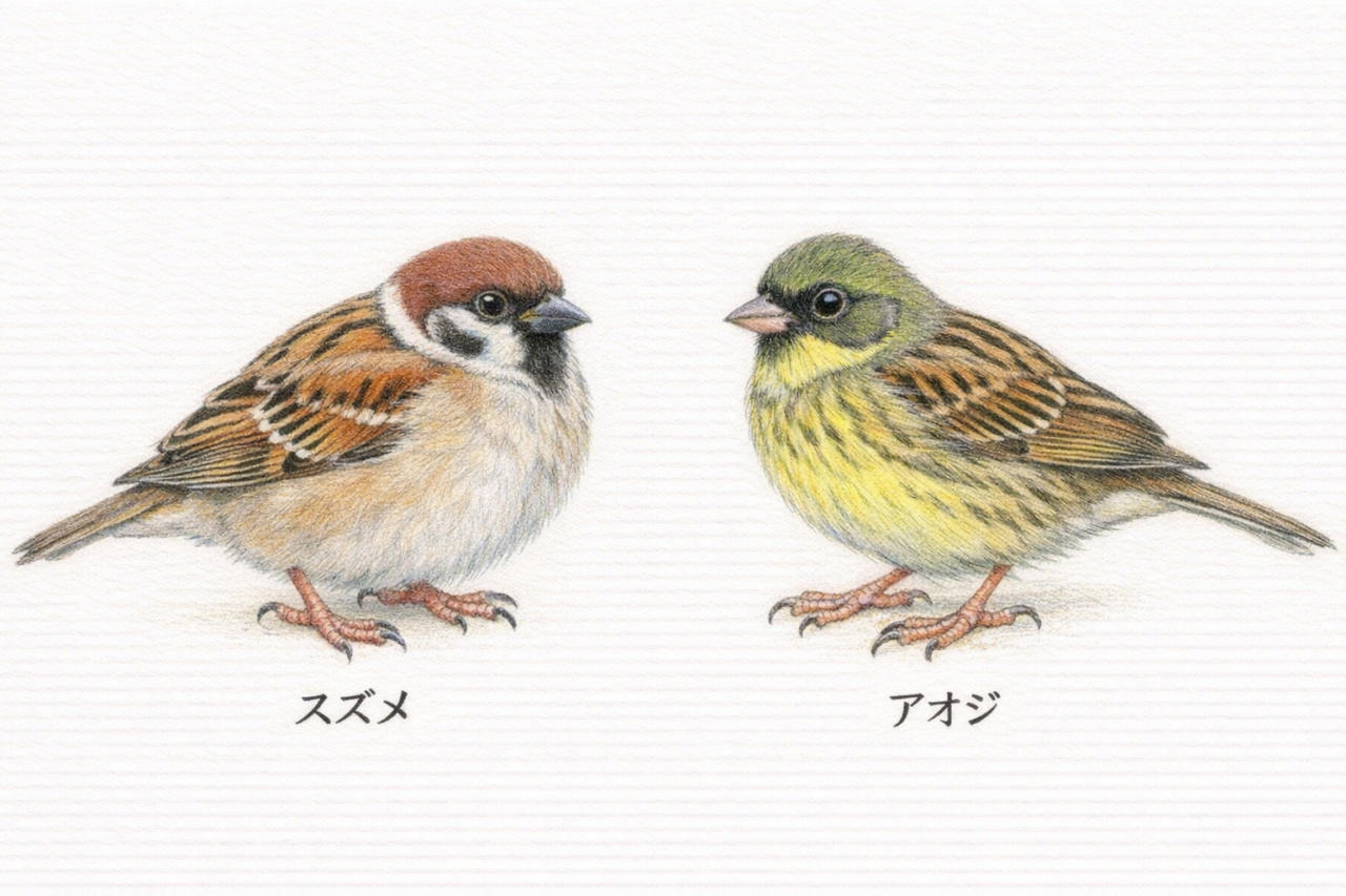 スズメとアオジの違いと見分け方