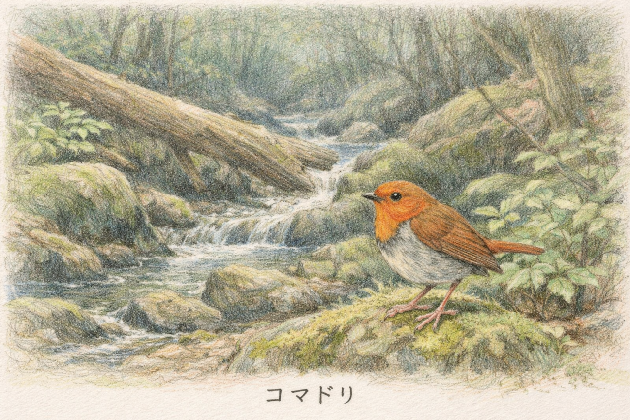 コマドリの生息地