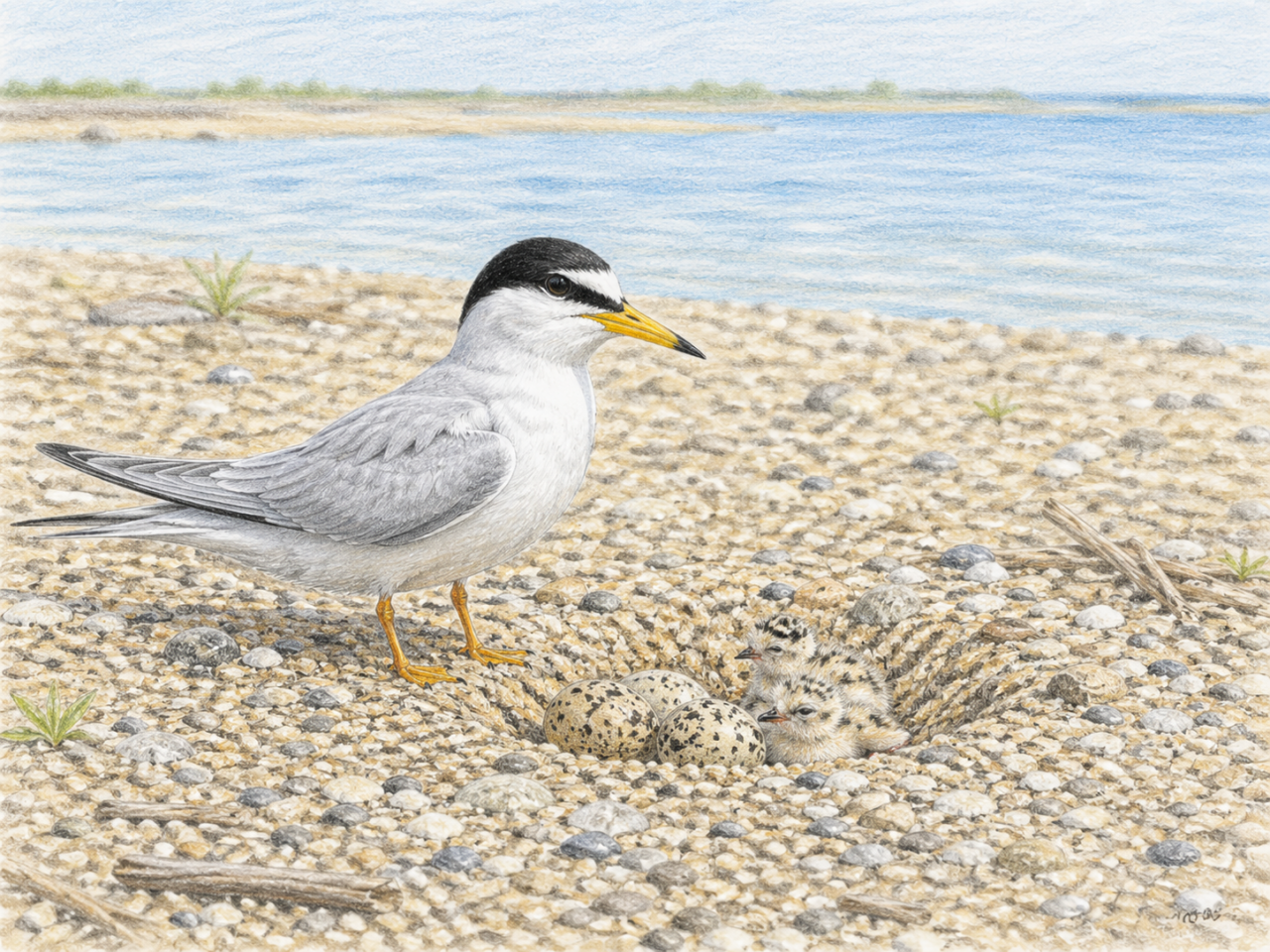 コアジサシの繁殖