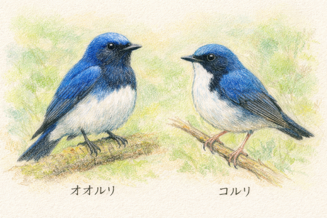 オオルリと似た鳥との違い