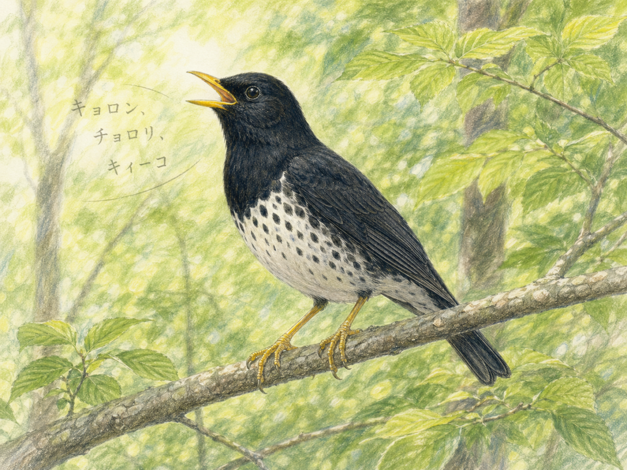 クロツグミの鳴き声