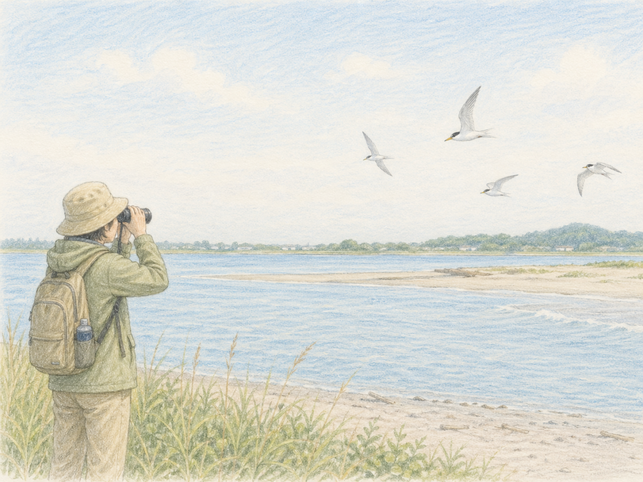 コアジサシ観察のコツ