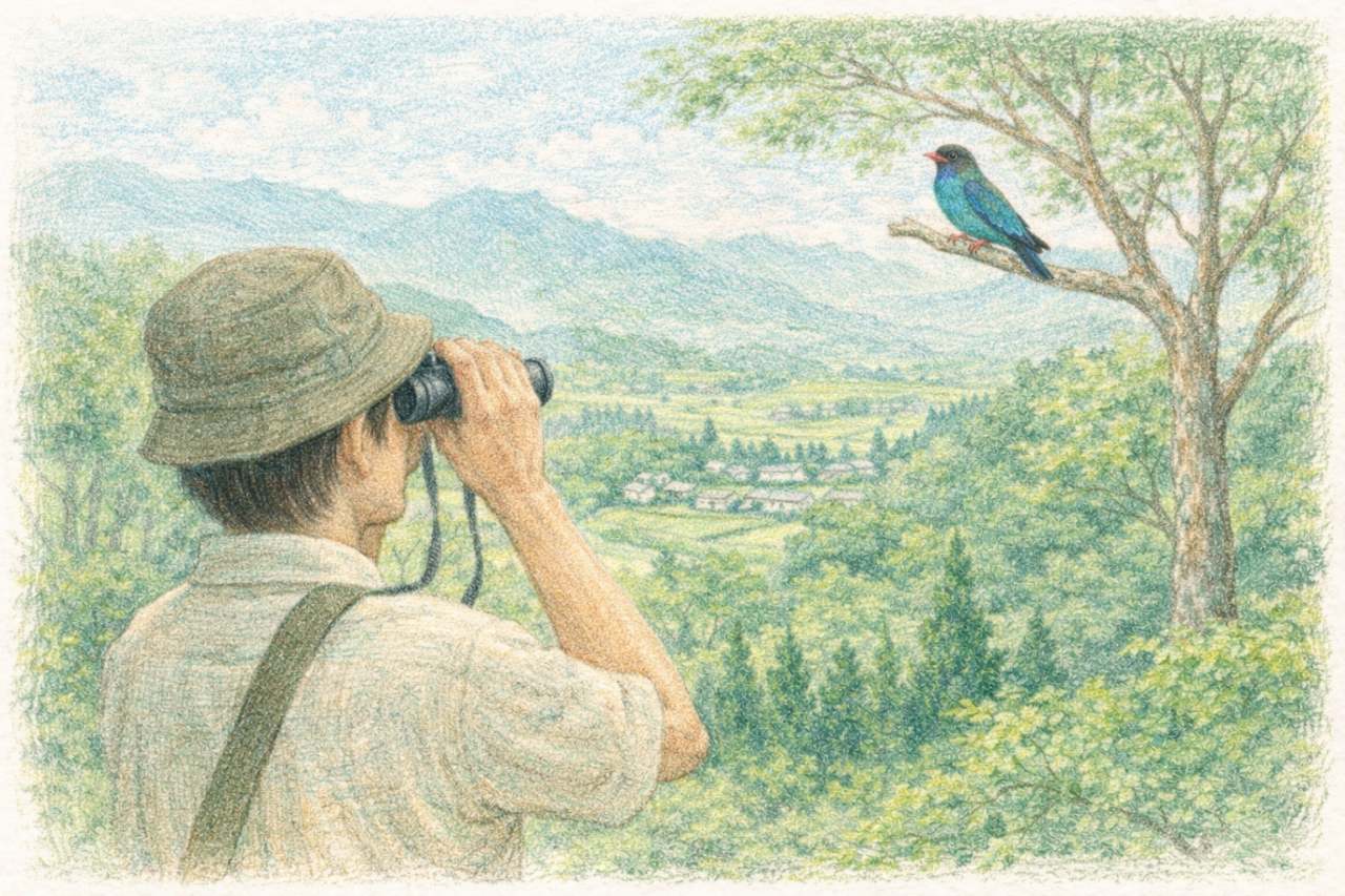 ブッポウソウの初心者向けの観察ポイント